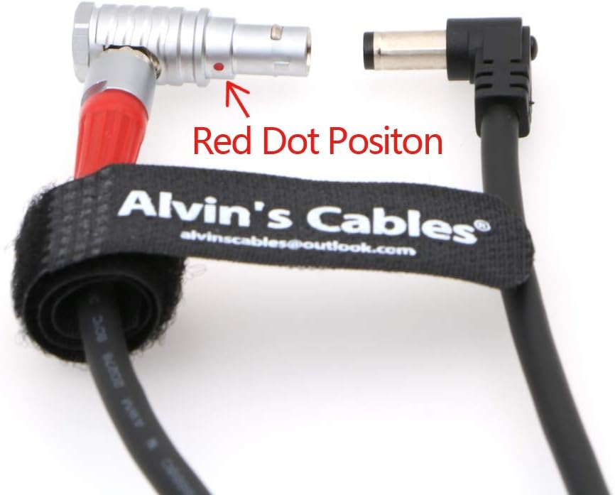 Ninja V DC Jack to 2 Pin Right Angle Upward Power Output Cable Z2016