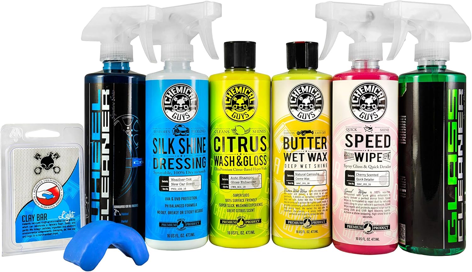 14 Items Car Cleaning Kit with 16 oz Chemicals J25594