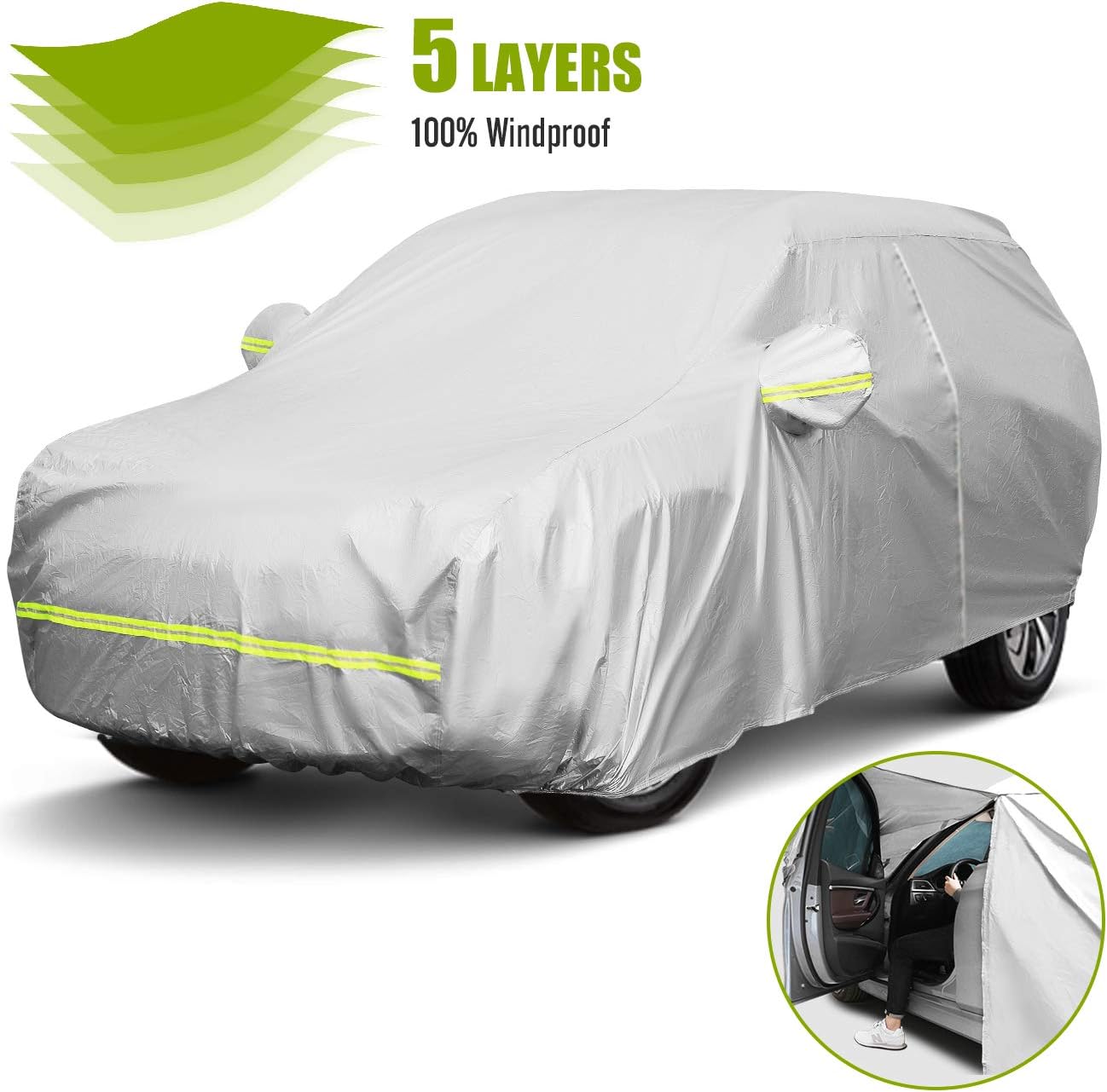 Full Exterior Car Cover Waterproof All Weather 5 Layer for SUV X30367