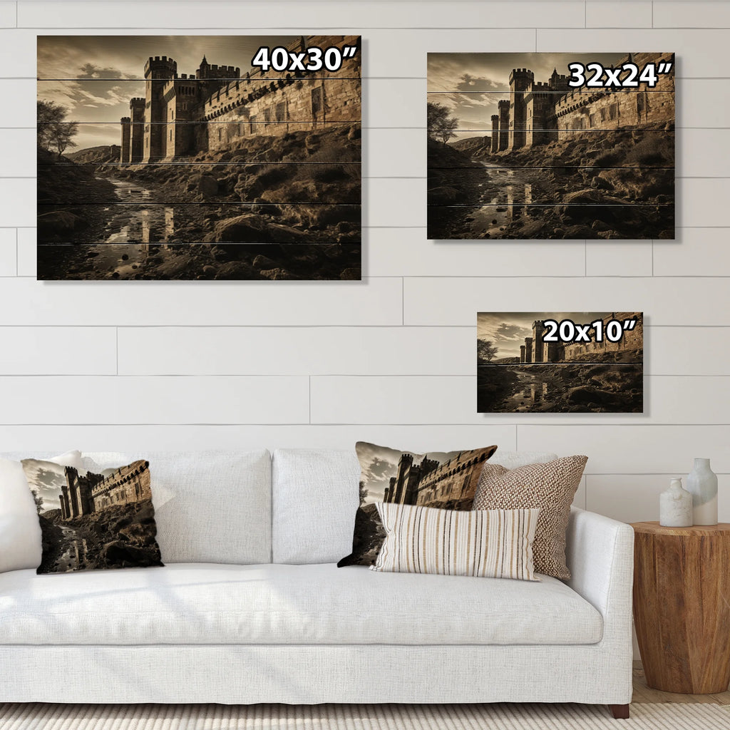 Natural Pine Wood Architecture Print Z915