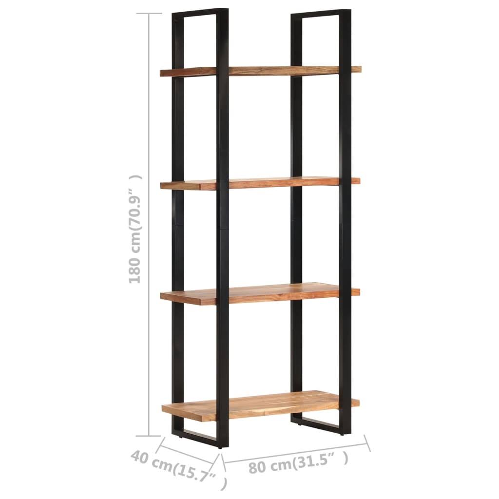 4-Tier Solid Acacia Wood Bookcase Q580