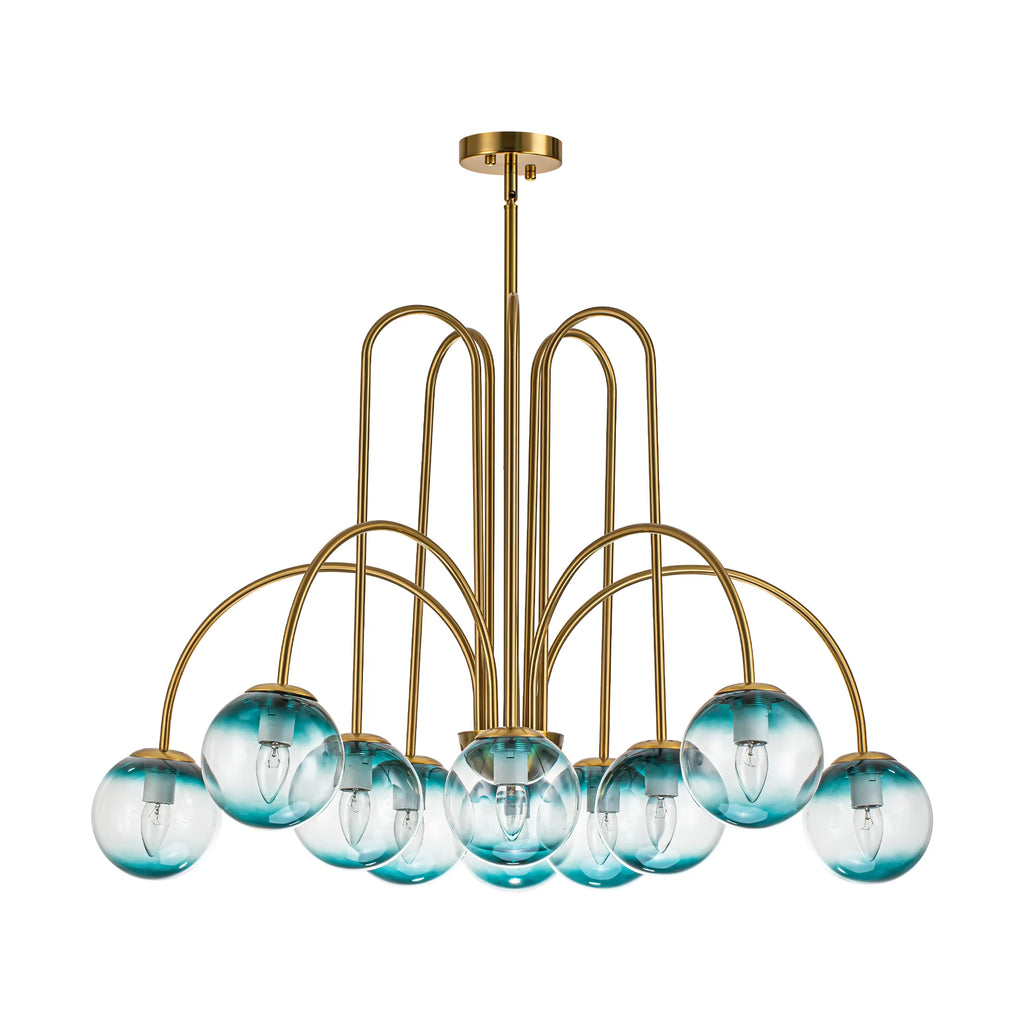 10-Light Glass Bubble Sputnik Chandelier M228