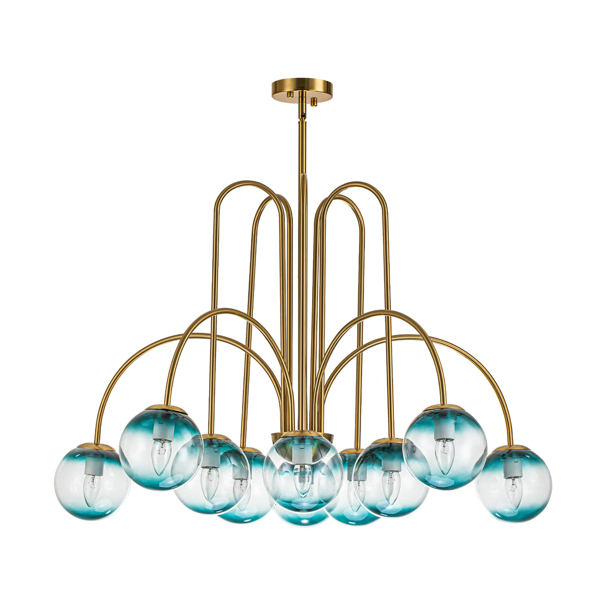 10-Light Glass Bubble Sputnik Chandelier M228