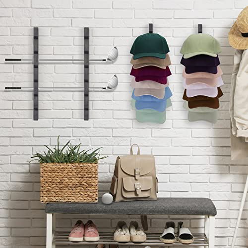 Brown Wooden Hat Rack Wall-Mounted 2 Pack Q53051