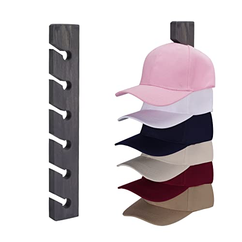 Brown Wooden Hat Rack Wall-Mounted 2 Pack Q53051