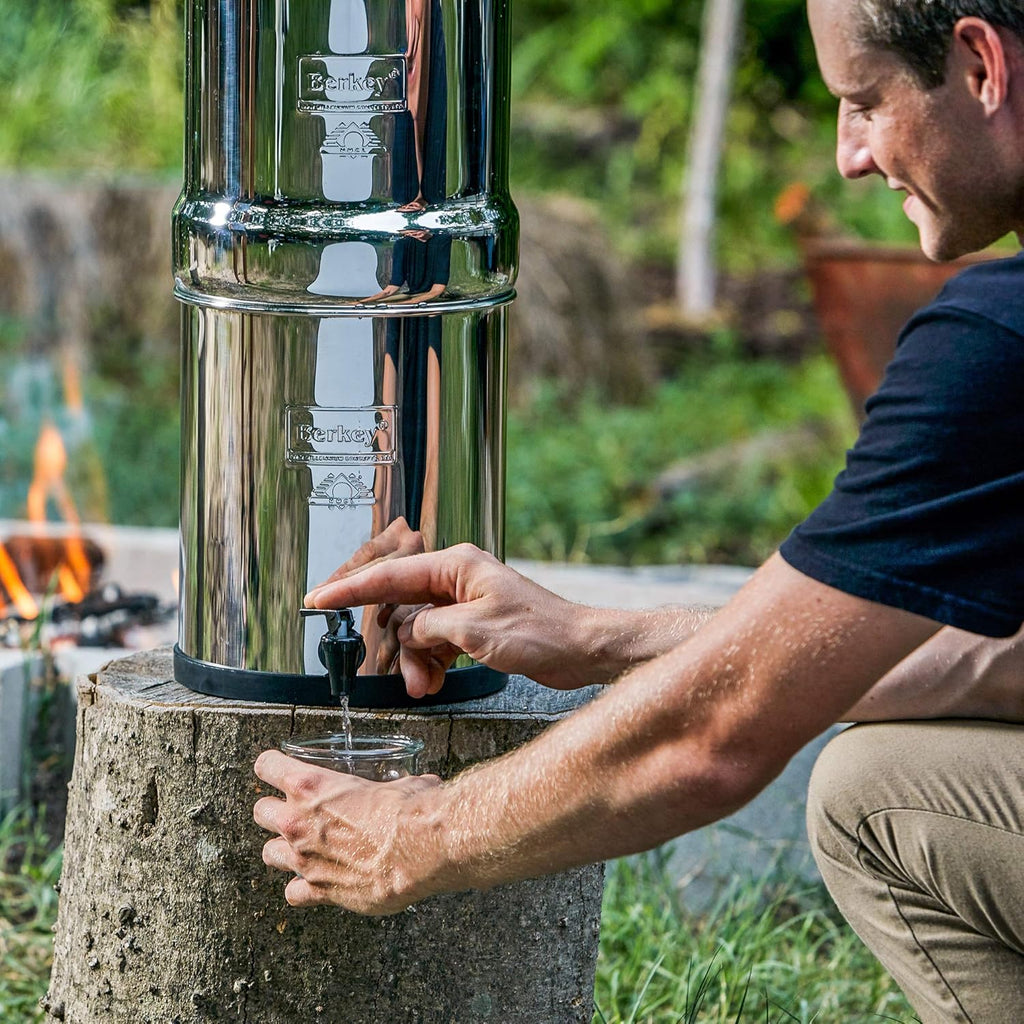 Gravity-Fed Water Filter with 2 Black Berkey Purification Elements B6190