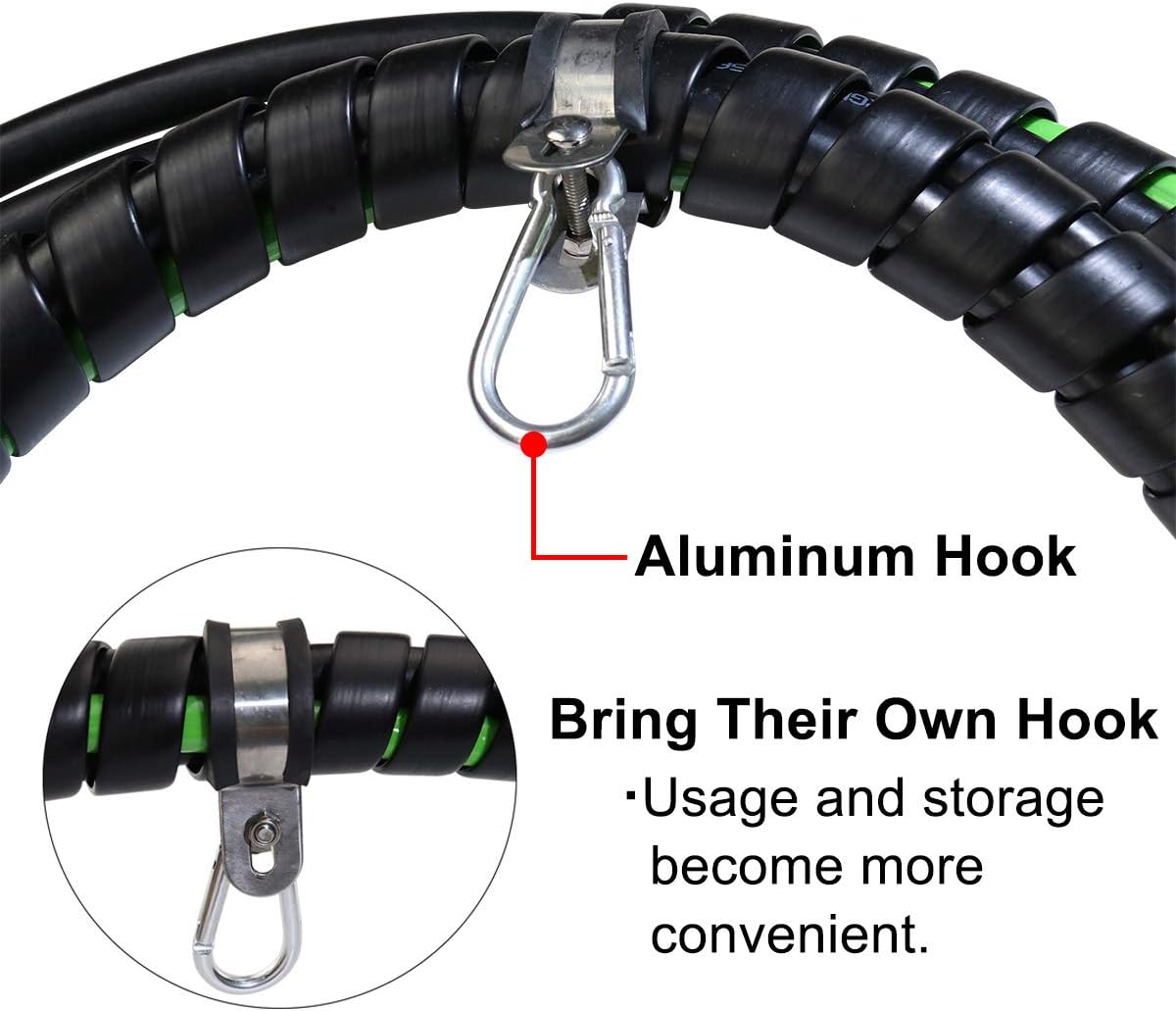 15Ft 3 in 1 ABS 7 Way Electrical Cable and Rubber Air Line Hose Wrap Assembly with Aluminum Service Emergency Glad Hands and Extension Handles for Semi Truck Trailer Tractor S53940
