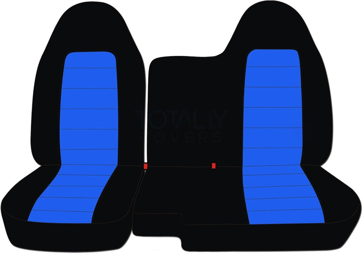 Black and White Two-Tone Truck Seat Covers D9938