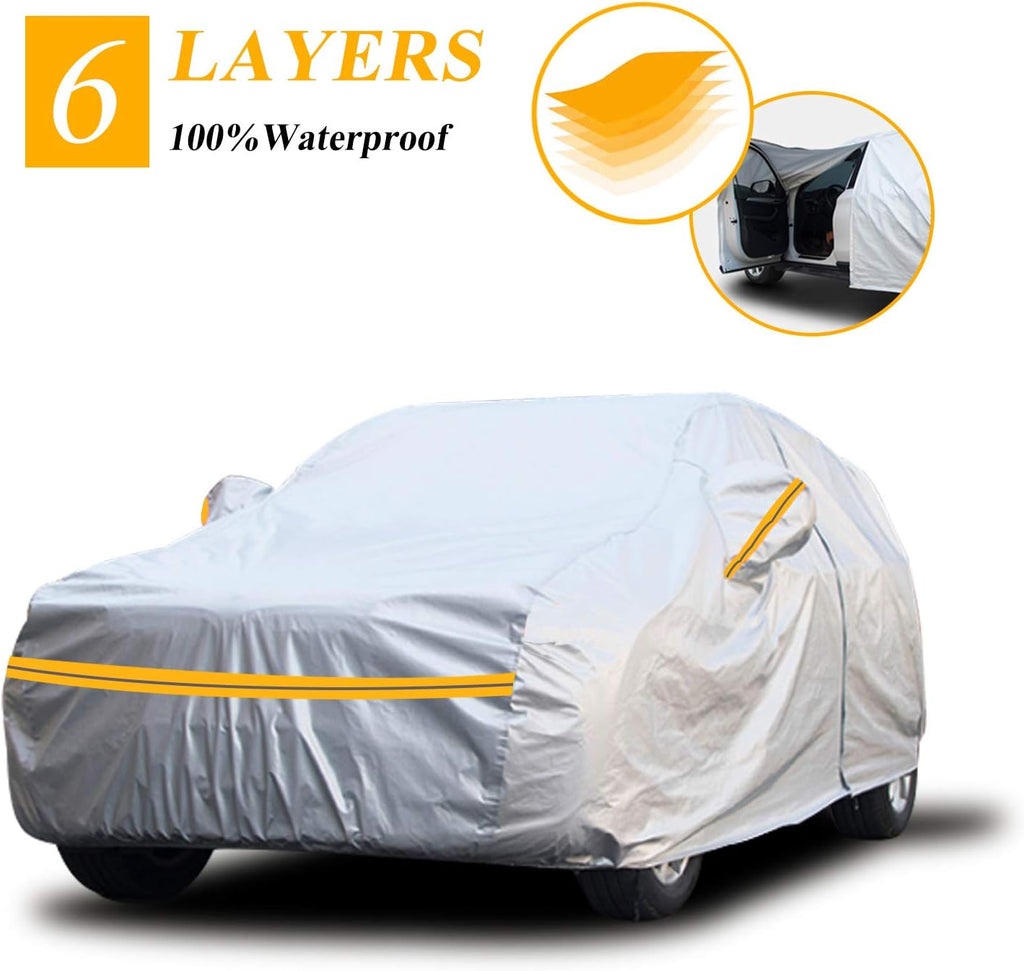 6 Layers Waterproof Car Cover with Zipper Cotton Z59979