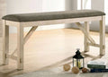 Ivory/Gray Counter Height Bench F9793