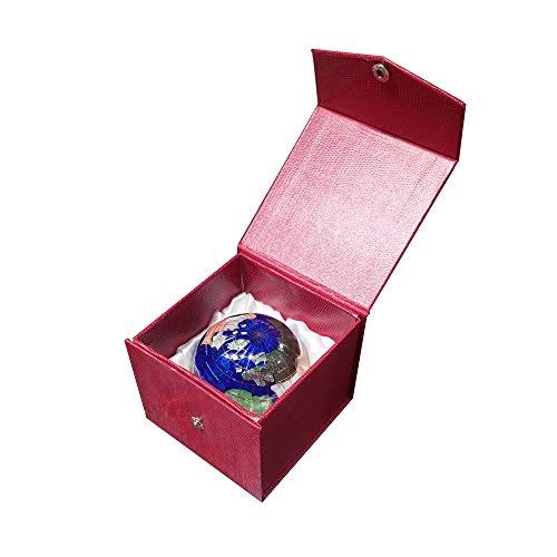 Caribbean Blue Gemstone Globe Paperweight J48518