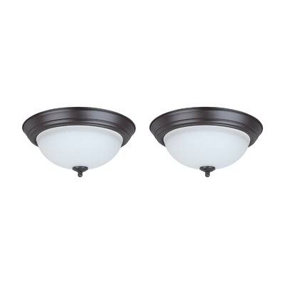 Bronze LED Flush Mount Fixture P1946