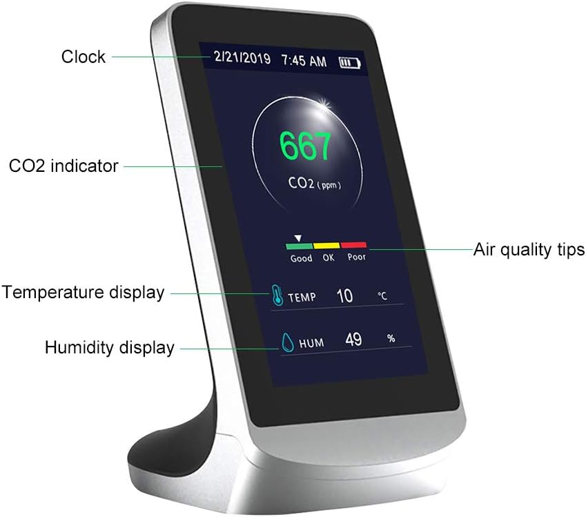 Indoor CO2 Meter with LED Display Air Quality Monitor G456