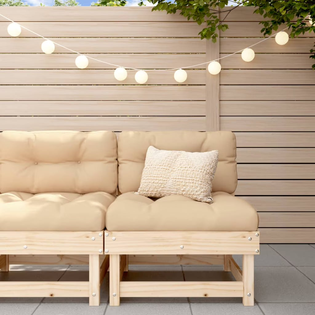 Solid Wood Pine Sofa with Cushions E5005