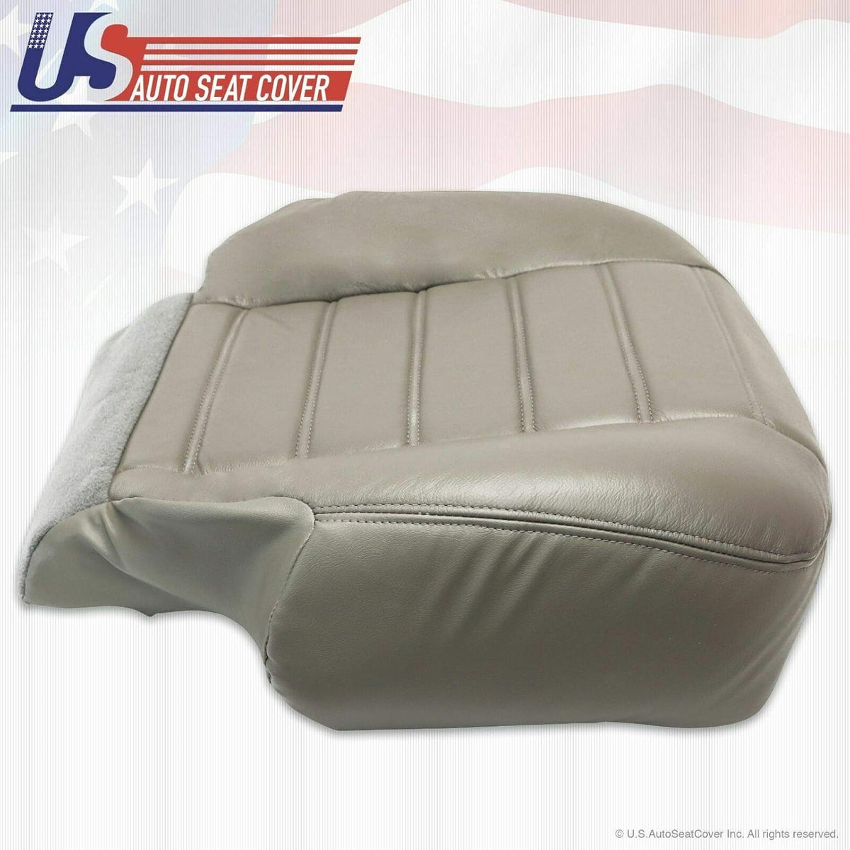 Gray Synthetic Leather Seat Cover Pack of 2 Y913