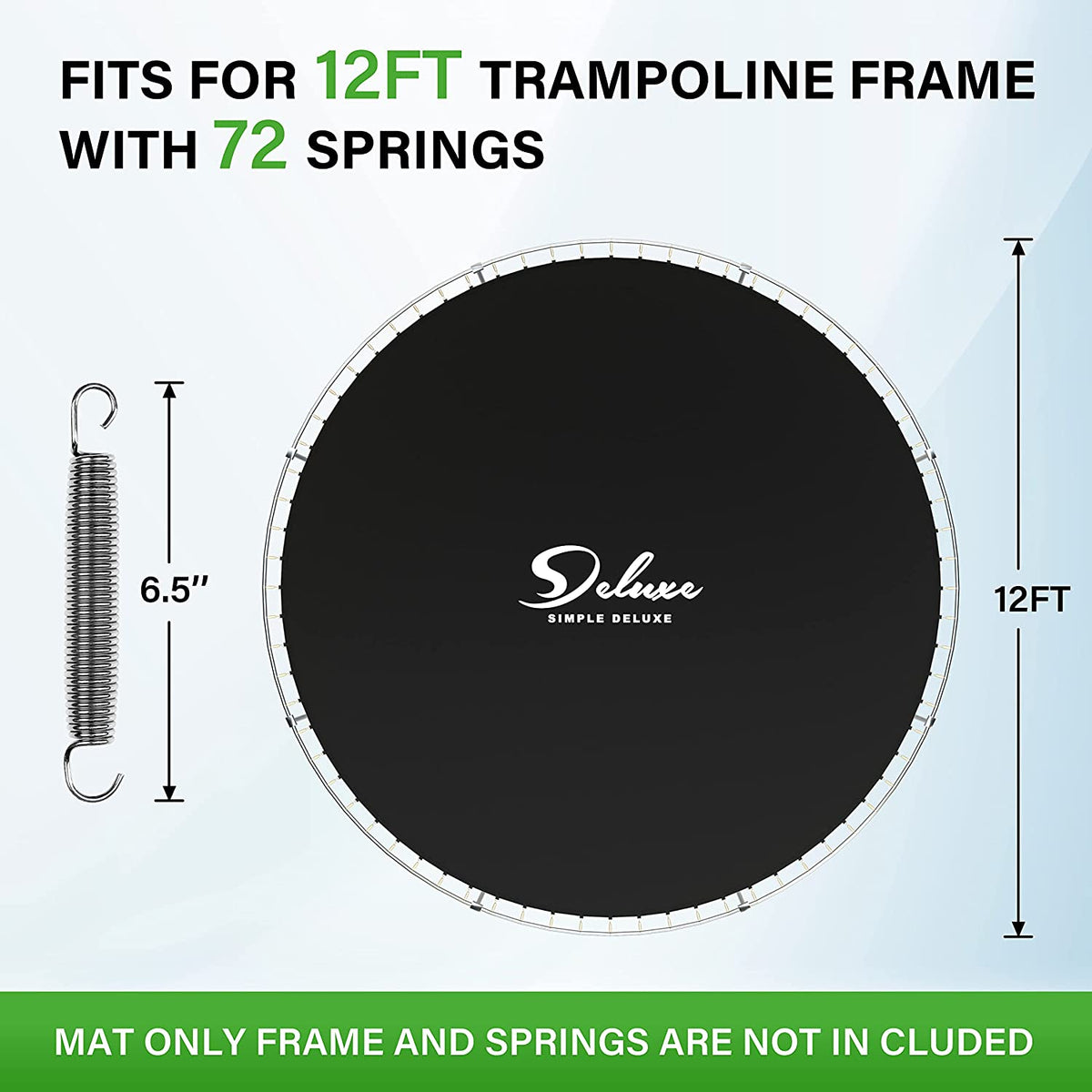 Black Round Waterproof Trampoline Mat D909