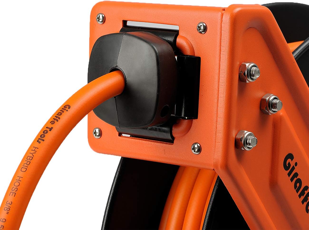 Retractable Air Compressor Hose Reel with 3/8 in. x 50 ft Hybrid Hose, 300PSI A3797