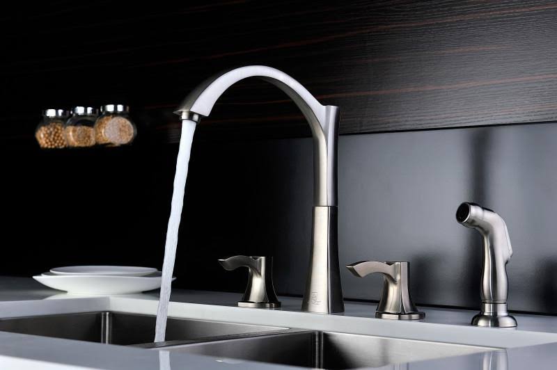 2-Handle Standard Kitchen Faucet in Brushed Nickel S130816