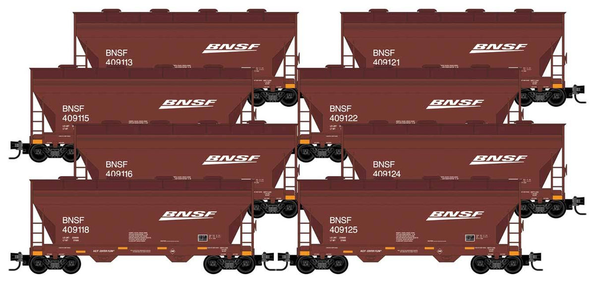 N-Scale 2-Bay Centerflow Covered Hoppers 8-Pack N227