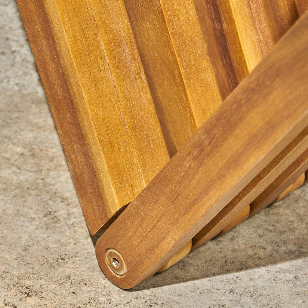 Teak Finish Acacia Wood Bench X6697