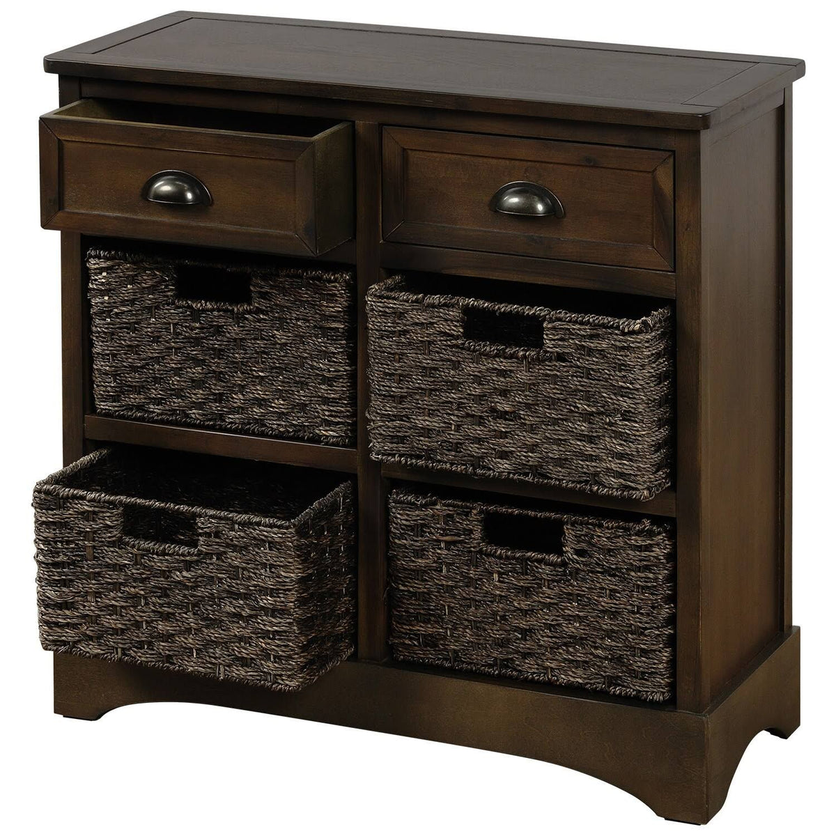 Rustic Storage Cabinet with Baskets M247027