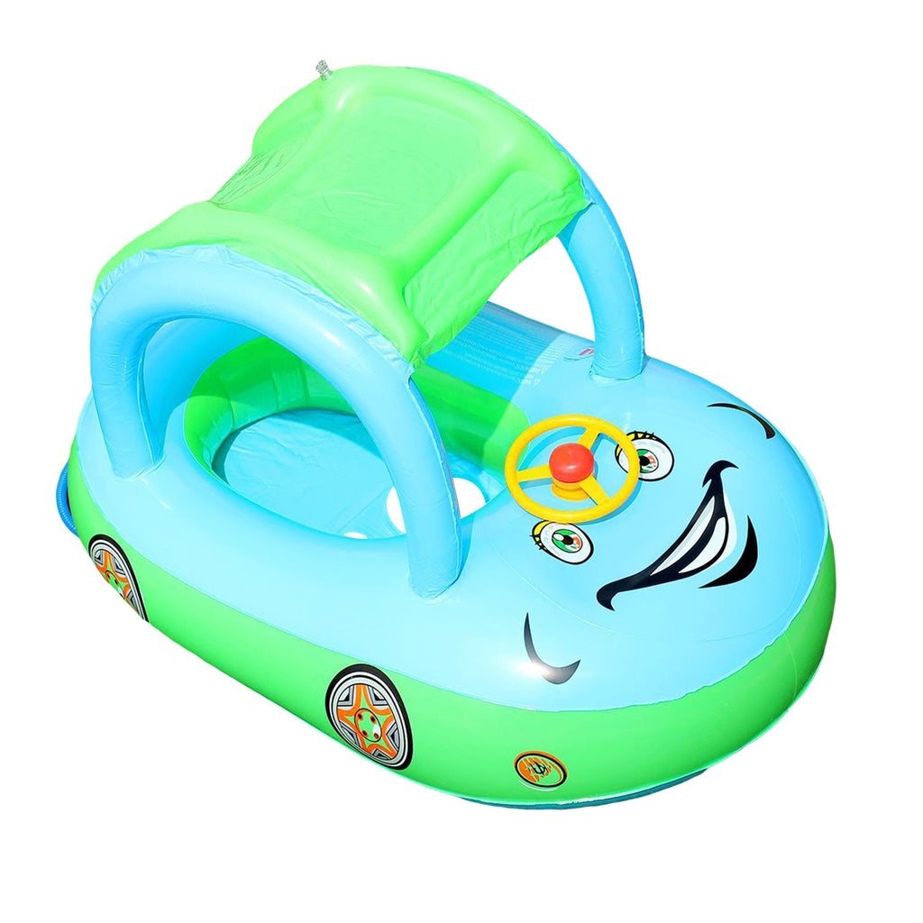 Pink Inflatable Baby Swim Pool Float with Canopy X66665