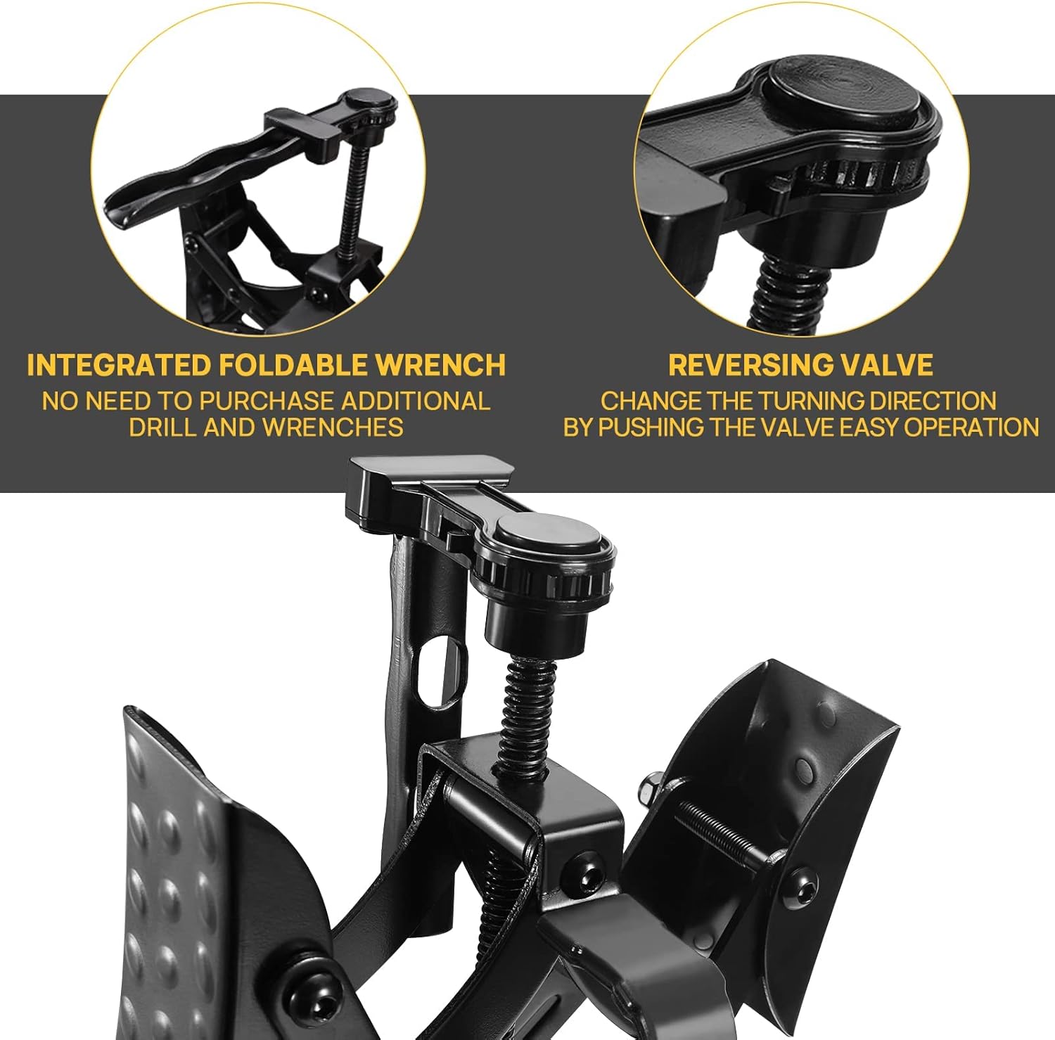 2 Packs RV Wheel Stabilizer with Integrated Wrench, Open 3'' to 10'' C343