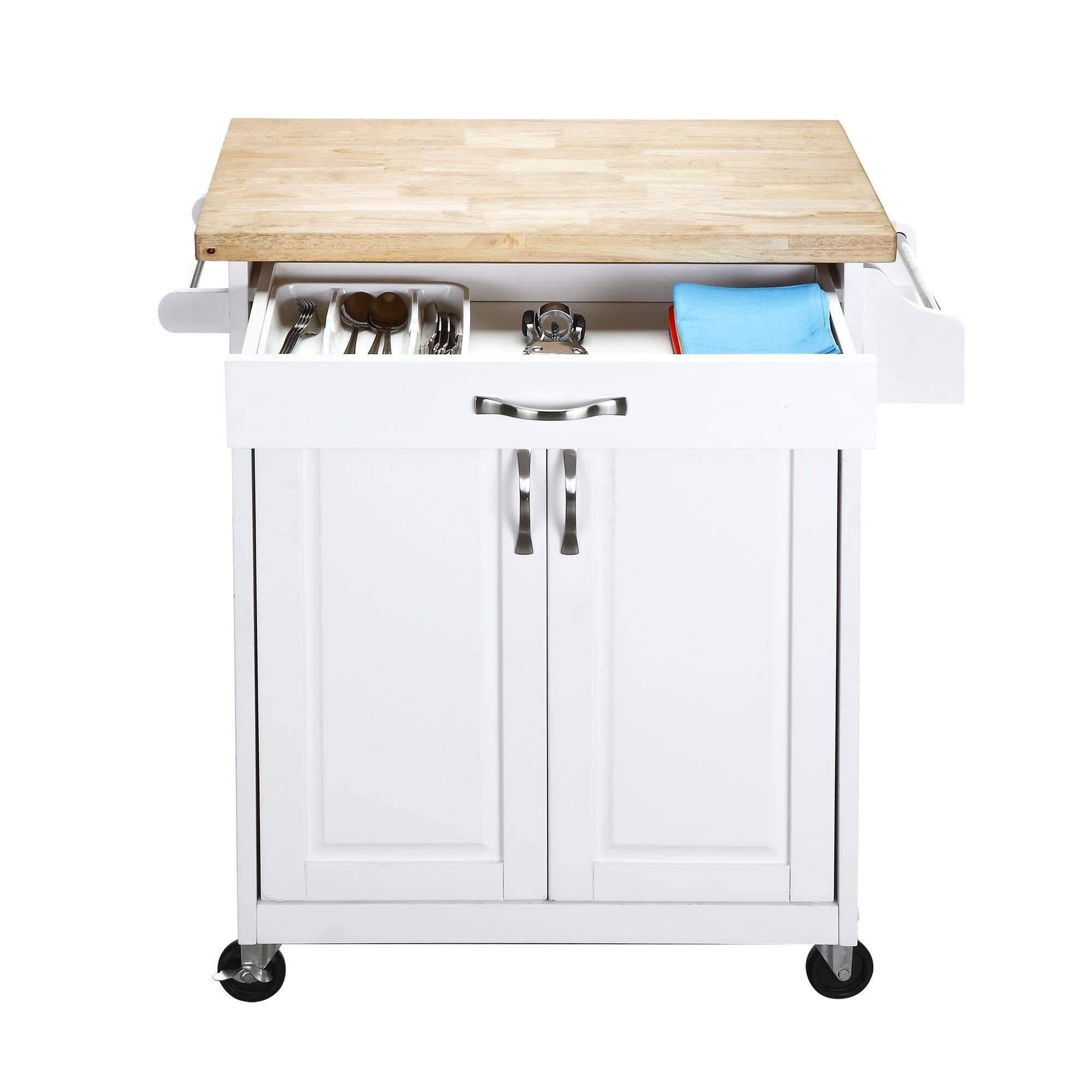 White Kitchen Island W626