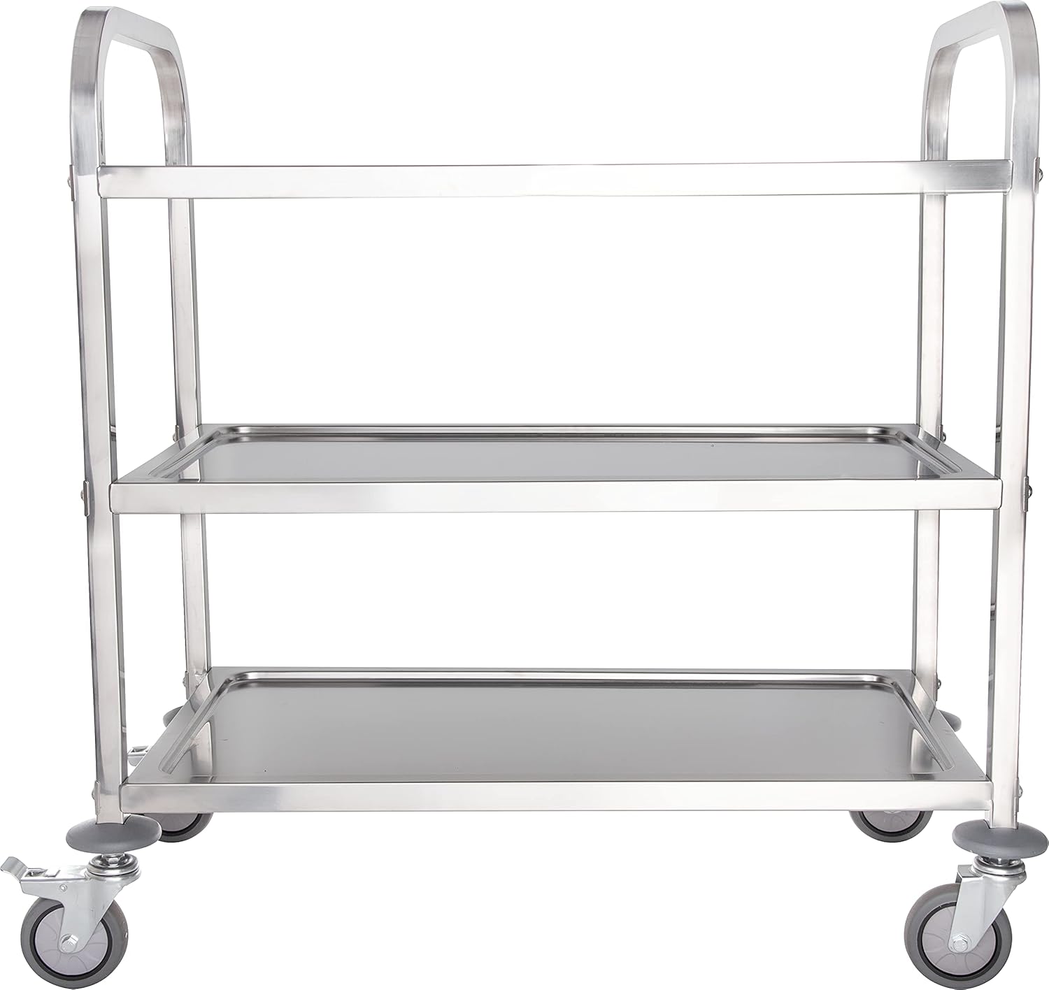3 Shelf Stainless Steel Utility Cart, 400 Pound Capacity I1094