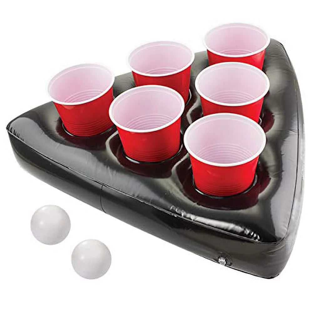 Inflatable Pong Hat Game Set with 16oz Red Cups and Pong Balls U979529