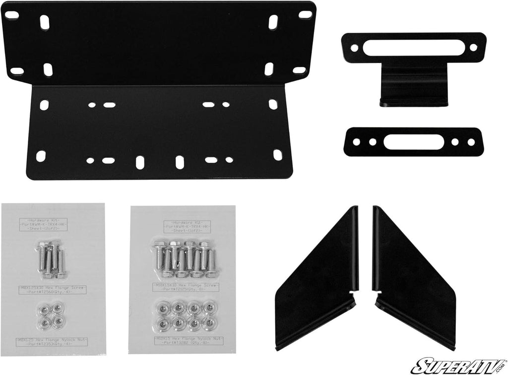 3500 lb Winch with Winch Mounting Plate, 3/16" Steel Plating Y4192