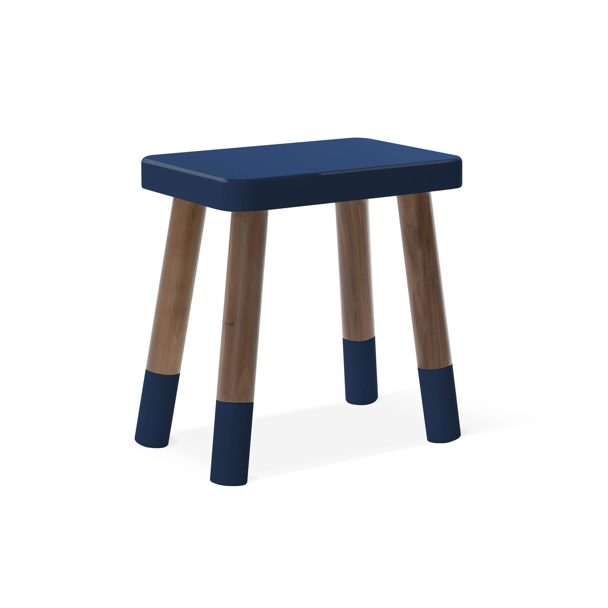 Set of 2 Wood Veneer Kids Chairs Walnut/Deep Blue M9261