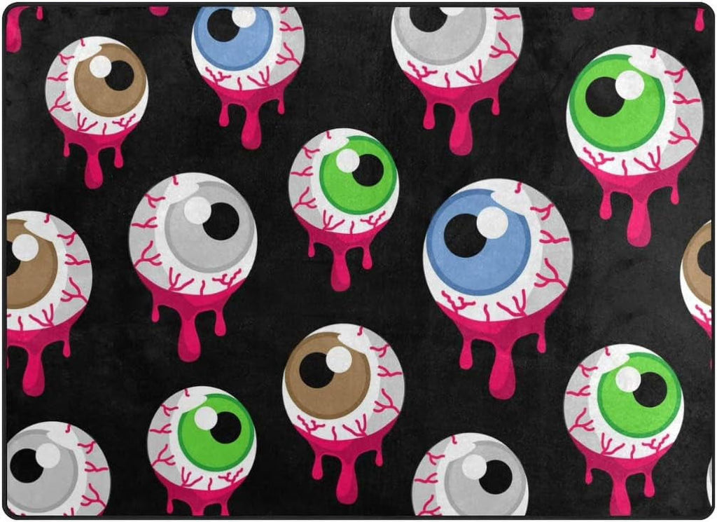 Halloween Alien Eyeballs Lightweight Carpet Mats Area Rug Z6403
