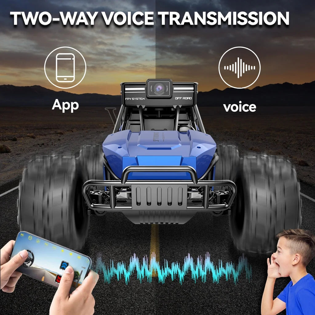 Blue 1:16 Scale RC Monster Truck with 5G HD 1080P FPV Camera S52837