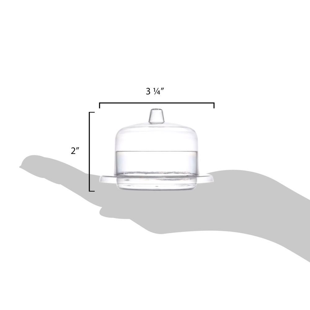 2 oz Clear Round Tray with Lid, 120/Case E6060