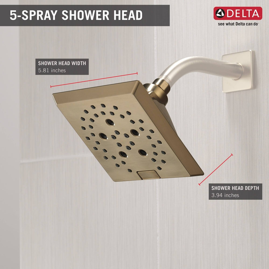 Champagne Bronze Raincan Shower Head V890489