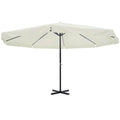 White Aluminum Parasol T10489