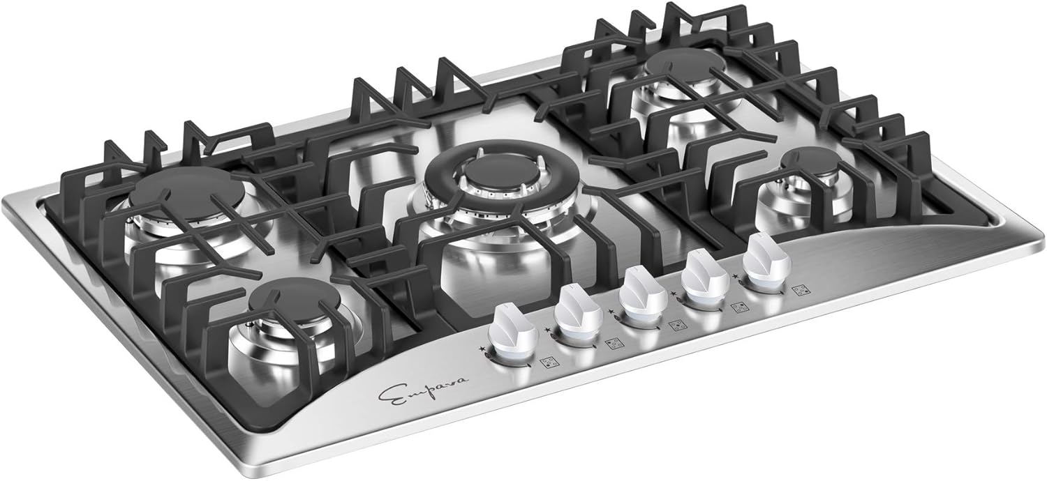 30" Gas Cooktop with 5 Sealed Burners in Stainless Steel H437575