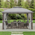 11' x 13' Gray Rectangle Soft-top Gazebo C76963