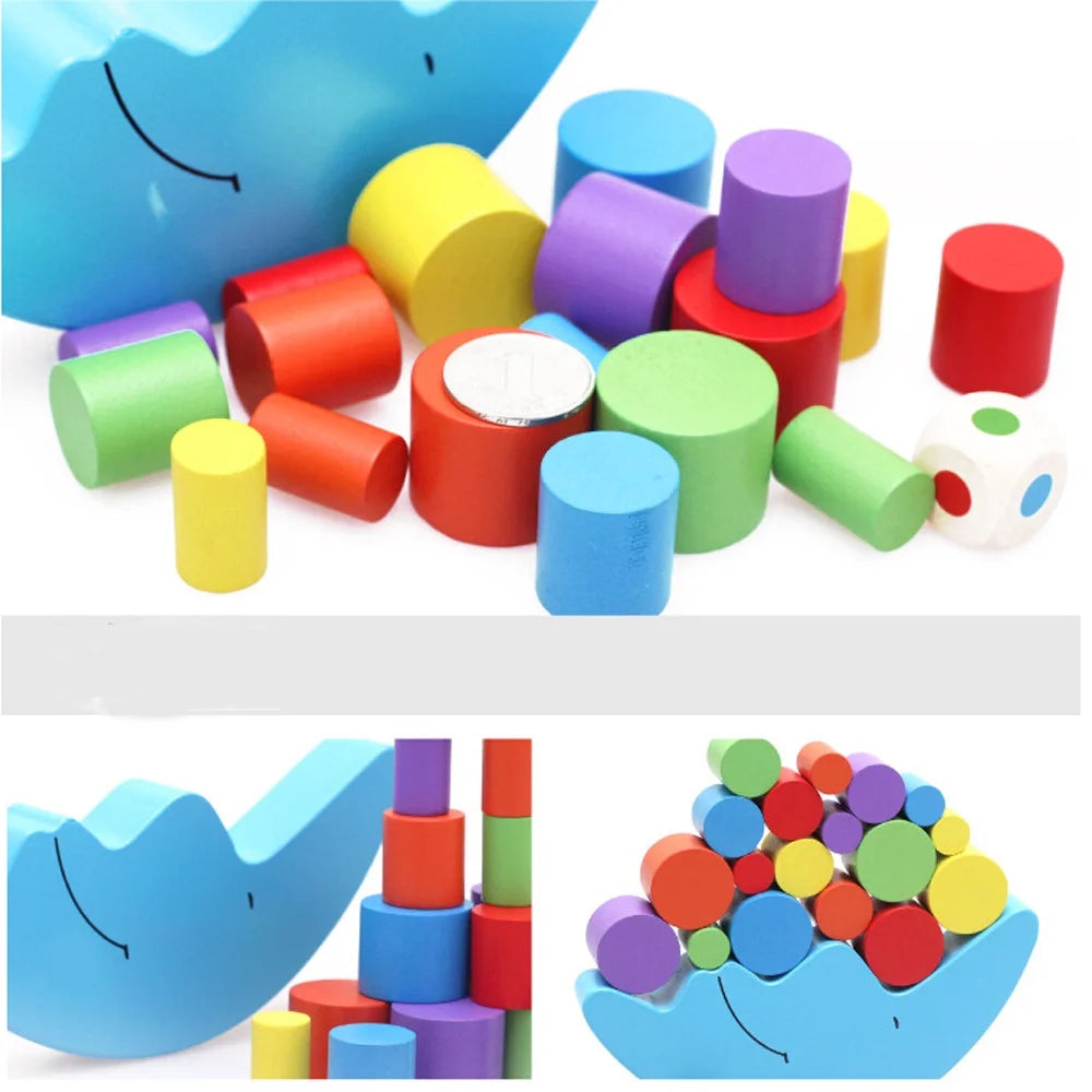 Wooden Baby Toys Set Balance Stacking Blocks I582811