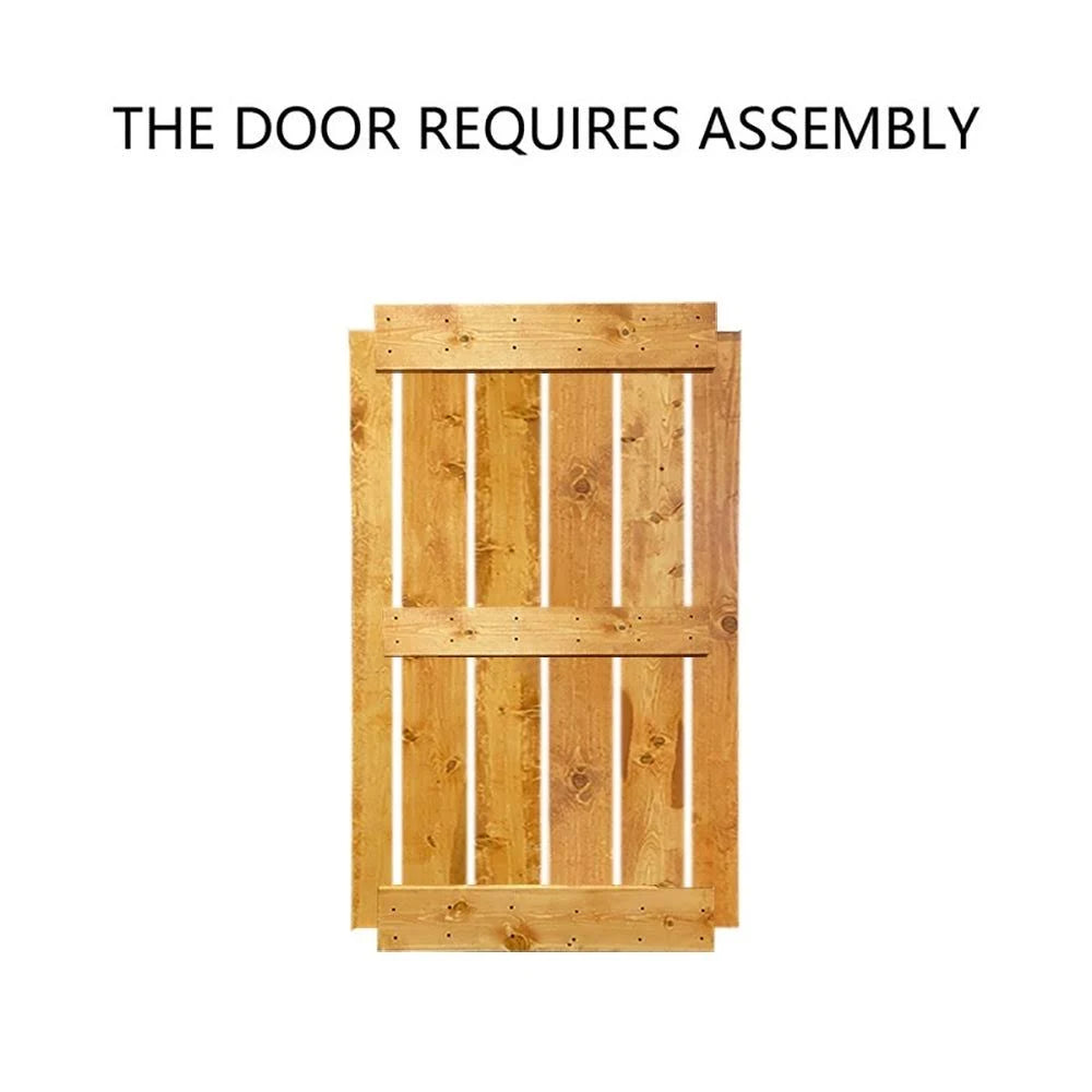 Stained Wooden Sliding Barn Door with Hardware Kit (Ocean Blue - 36 x 84) G30839