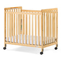 Natural Slatted Compact Fixed-Side Crib F74099