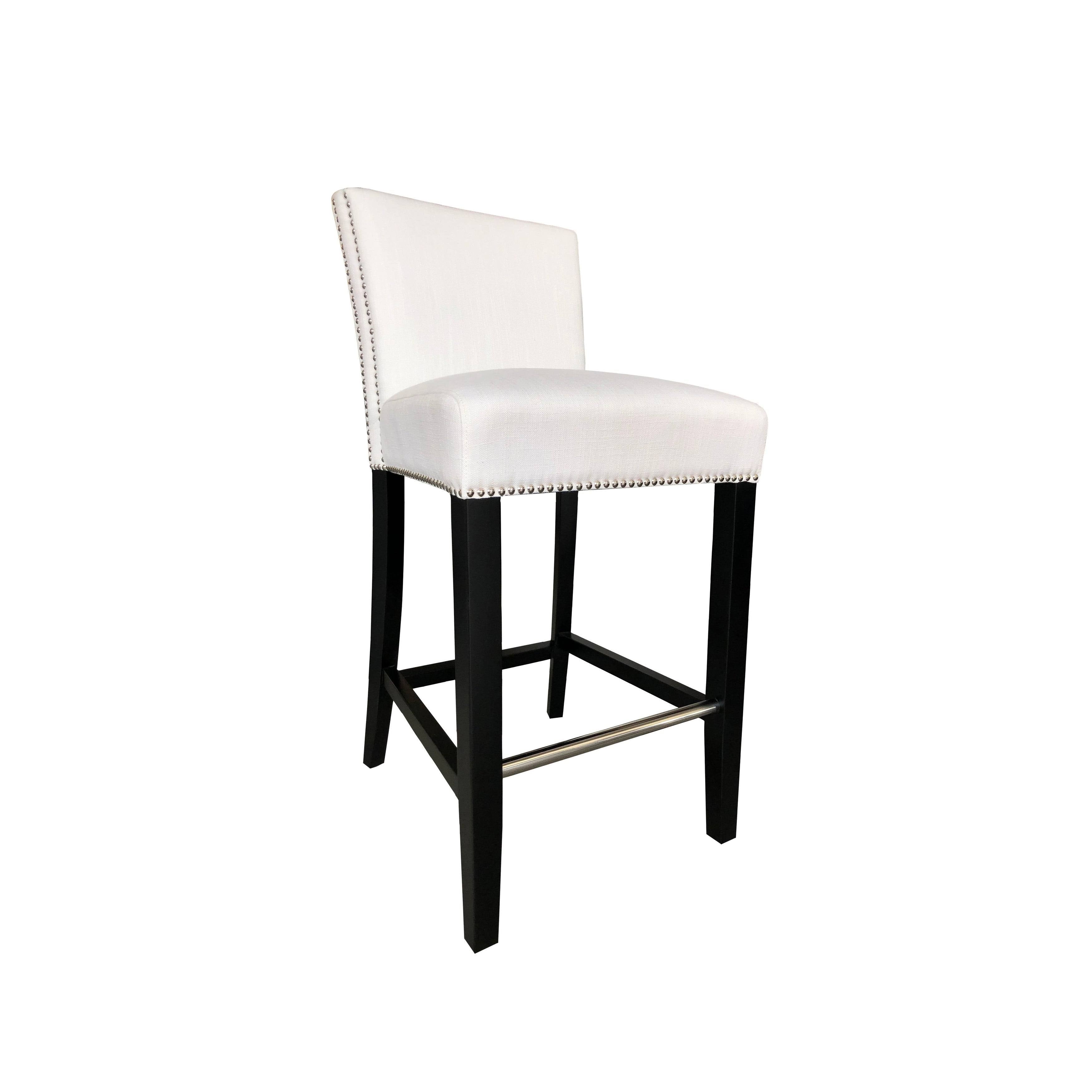 White Linen Bar Stool M29256