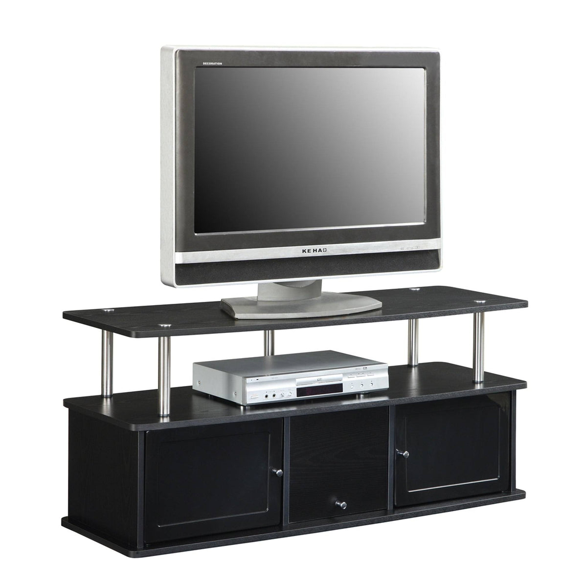 Grey 3-Cabinet TV Stand A305