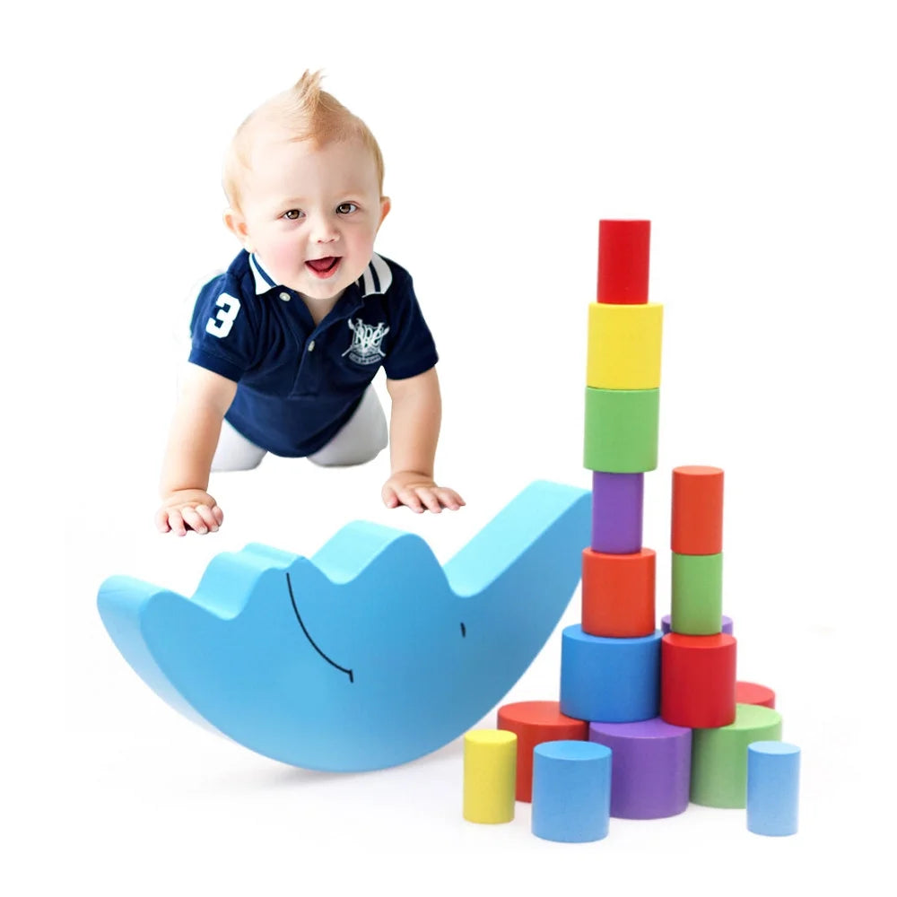Wooden Baby Toys Set Balance Stacking Blocks I582811