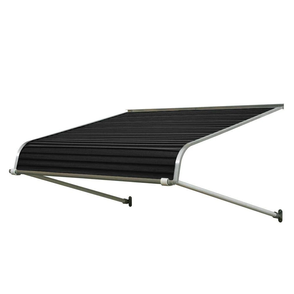 6 ft. Aluminum Door Canopy in Black T226