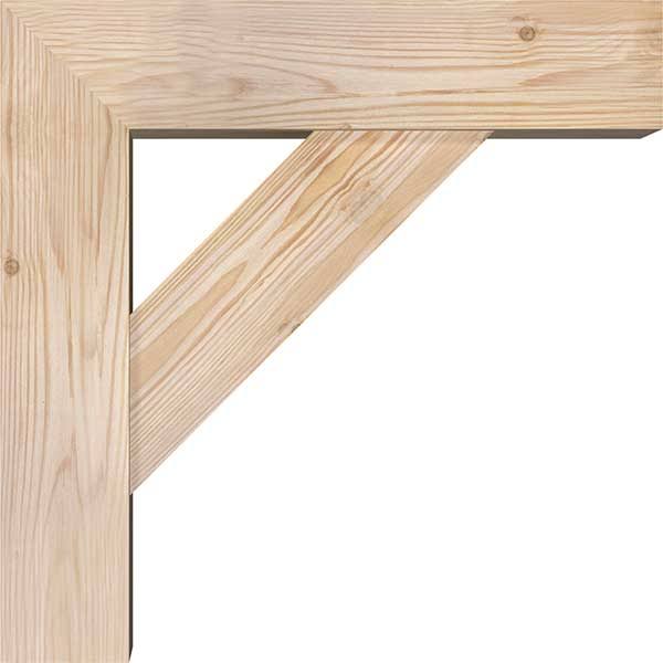 Traditional Block Smooth Bracket with Offset Brace, Douglas Fir I859725