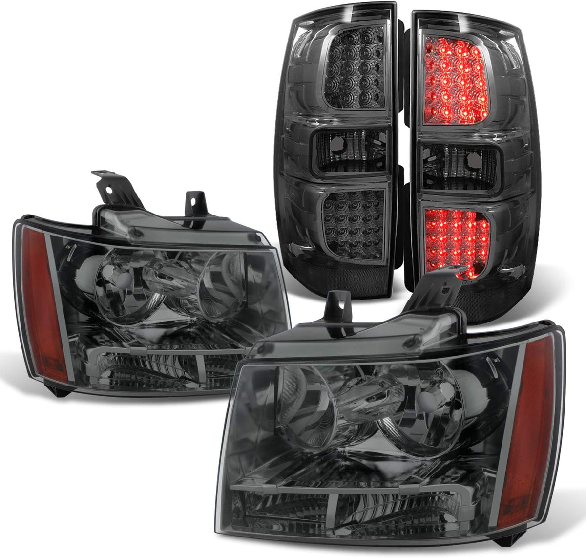 Smoked Lens Headlights and LED Smoked Tail Lights K238