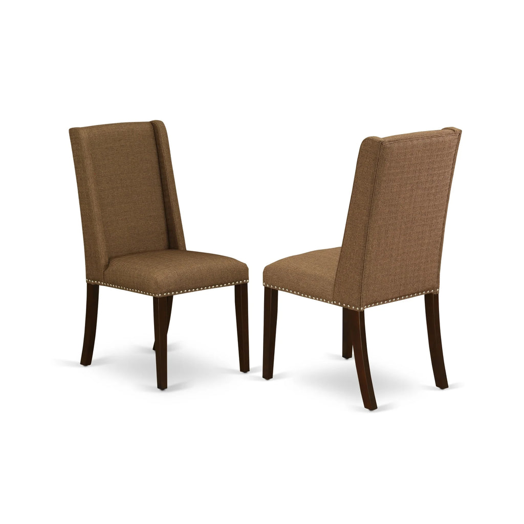 3-piece Wood Dining Set in Mahogany Brown Beige F151
