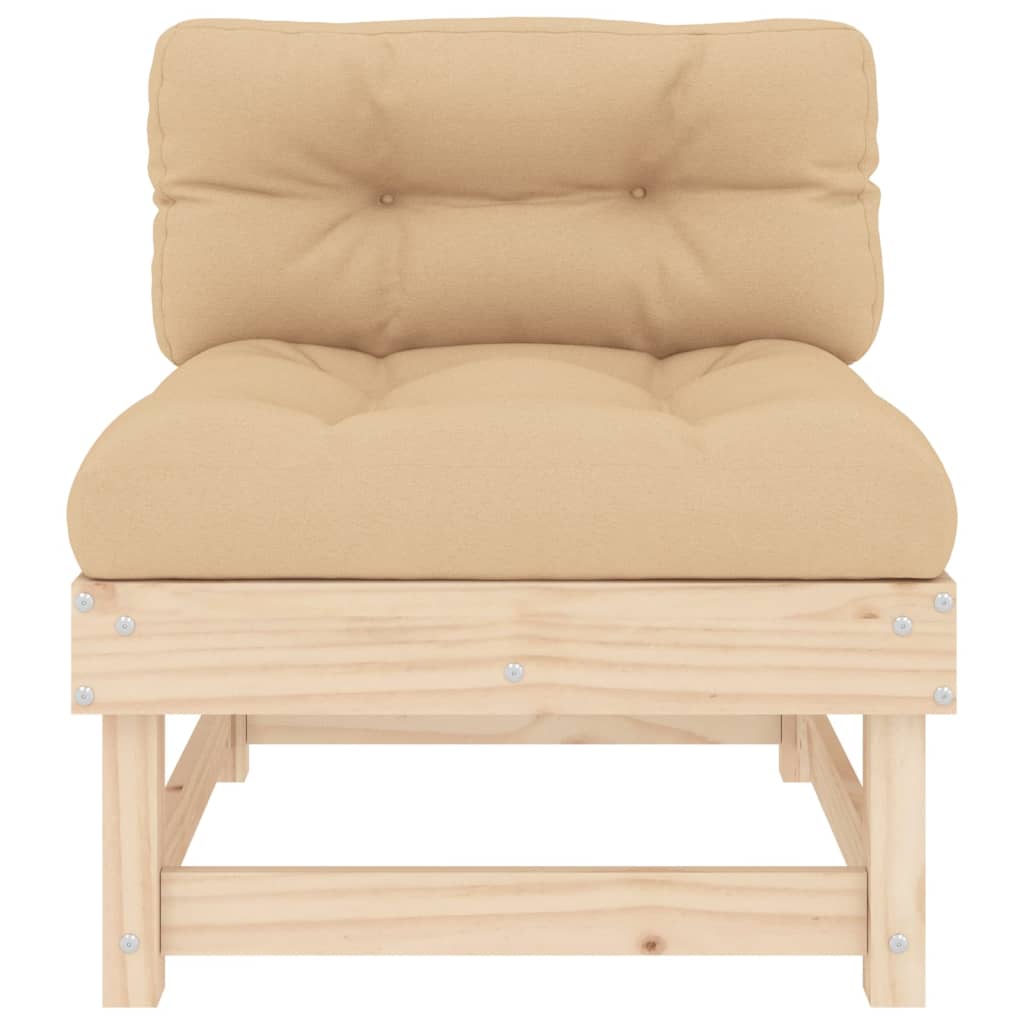 Solid Wood Pine Sofa with Cushions E5005